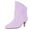 Purple, variant on XYD Women Classical Low Kitten Heel Pull On Short Bootie Closed Pointy Toe Ankle Boots Dressy Daily Graceful Shoes Size 8 Purple