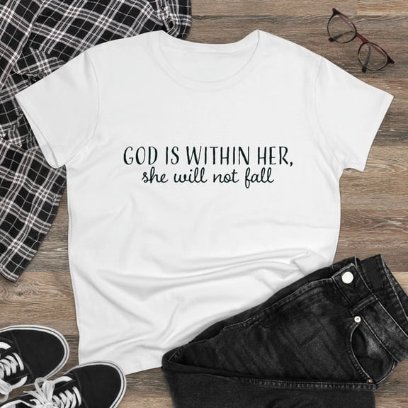 Ladies Bible Verse Shirt, Relaxed Fit Short Sleeve T-Shirt, Ladies Crewneck, Woman's Cotton Tee