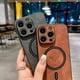 thumbnail image 4 of Luxury Magsafe Wireless Leather Case For iPhone 15 Pro Max 14 Plus 13 Pro 12 11 XR XS X Phone Protective Back Cover Case, 4 of 5
