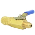 thumbnail image 4 of 1/4in Straight Brass Manual Shut off Valve R410A/R134A/R12 for Refrigeration Equipment(Blue), 4 of 8