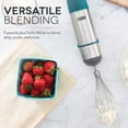 thumbnail image 3 of Dash Chef Series Immersion Hand Blender, 5 Speed Stick Blender with Stainless Steel Blades, Whisk Attachment and Recipe Guide – Teal, 3 of 5