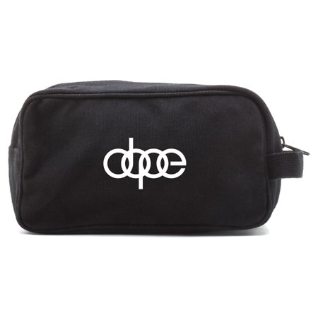 Dope Audi Car Canvas Dual Two Compartment Travel Toiletry Dopp Kit Bag in Black