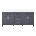 thumbnail image 6 of Pemberly Row 72" Double Vanity in Charcoal with White Countertop & Power Bar, 6 of 20