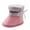 Pink, variant on LowProfile Baby Shoes Infant Newborn Girls Cashmere Plush Winter Boots Bandage Warm Shoes