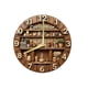 thumbnail image 3 of Reloj de pared redondo con diseño de taza de café y frijoles, silencioso y estético. 20 centímetros, 3 of 9