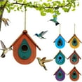 thumbnail image 2 of Zhourta Wooden Bird Feeder Outdoor Hanging for Garden Yard Squirrel Proof Easy to Clean Natural Cedar Wildlife Feeding Station, 2 of 4