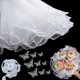 thumbnail image 2 of Kit de Papel de Regalo de Flores Blancas, de Encaje de Perlas de 4,37 Yardas para , Tul Ondulado con Cintas y Mariposas 3D, 2 of 8