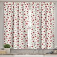 thumbnail image 2 of Ambesonne Tea Party Valance & Curtain, Teapots Polka Dots, 55"x30", Dark Coral Green, 2 of 6