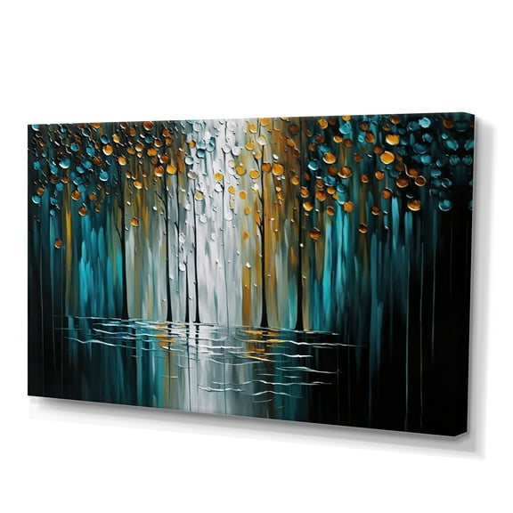 Designart Abstract Nature Trees Painting I Canvas Wall Art
