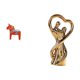 thumbnail image 5 of Estatua de caballo de escritorio, figura tradicional de caballo hecha a mano, estatua de pareja, figura creativa de caballo Dalecarlian, madera maciza, 5 of 8