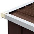 thumbnail image 3 of vidaXL Garden Log Storage Shed Galvanised Steel 330x84x152 cm Brown, 3 of 4