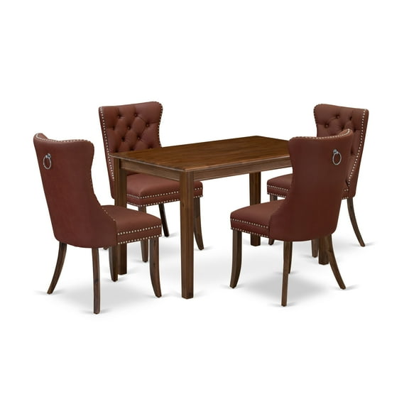 East West Furniture 5 Piece Dining Room Furniture Set