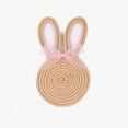 thumbnail image 1 of Easter Table Decorations Flax Saucer Rabbit Shape Rope Coaster Set Natural Khaki 7.08 in x 4.13 in Heat Resistant, 1 of 6