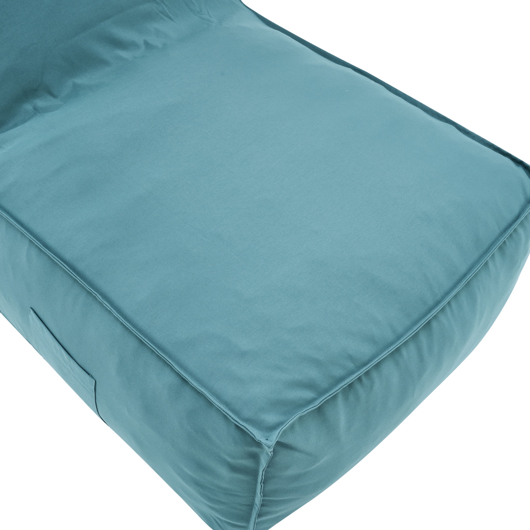 Christopher Knight Home 48" Outdoor Bean Bag Lounge Chair, Plush Foam Filled, Patio Garden Seating, Teal