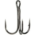 thumbnail image 3 of (2 pack) Eagle Claw Lazer Sharp 3X Treble Regular Shank Round Bend Fishing Hooks, Black, Size 6, (20 Pack), 3 of 7