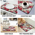 thumbnail image 5 of Coffee Bar Mat Accessories for Countertop Absorbent Anti-Slip Silicone Pioneer Flower Dish Drying Mats for Kitchen Counter Draining Pad Decor Gift Fit Coffee Maker Coffee Pot Espresso Machine 24x18in, 5 of 5