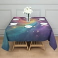 thumbnail image 3 of Colorful Tie Dye Nebula Pattern Square Tablecloth,Waterproof Square Table Cover,Wipeable Spillproof Washable Table Cover for Home Kitchen Party Decor 42"X42"(107x107cm), 3 of 6