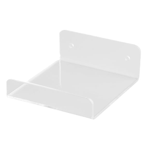 Acrylic Floating Wall Shelves with Adhesive, Clear Hanging Shelf Stand for Plants, Speaker, Security Camera, Figures, Home and Office Display