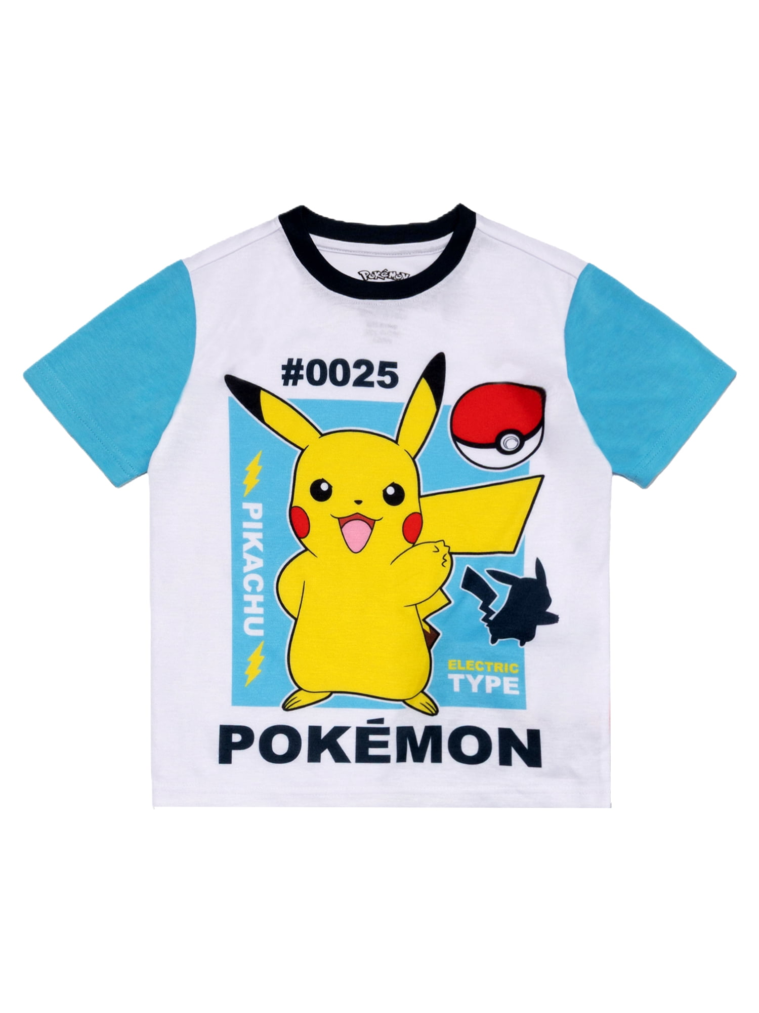 Pokemon Boys 2-Piece Short Sleeve Top and Pant Pajama Set, Sizes 4-12