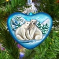 thumbnail image 3 of GDeBrekht 744-021 5.5 in. Polar Bear Love Heart Glass Ornament, 3 of 7