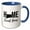 Blue/White, variant on 3drose, Home Sweet Home. Connecticut State. White Background., 15oz Mug