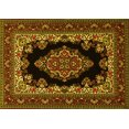 thumbnail image 1 of Ahgly Company Machine Washable Indoor Rectangle Medallion Yellow Traditional Area Rugs, 8' x 10', 1 of 4