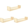 thumbnail image 3 of OULII  3Set Wooden Wall Mounted Floating Shelf Easy to Install Modern Simple Storage Rack, 3 of 8