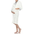 thumbnail image 2 of White Mark Long Sleeve Maternity Robe (Maternity & Maternity Plus), 2 of 4