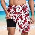 thumbnail image 2 of Summer Swim Shorts for Mens Hybrid Quick Dry Shorts Athletic-Fit Absorb Sweat Sweatpants Funny Hawaii Printed Shorts Trends Lightweight Shorts Compression Liner 5 Inch Inseam Swim Shorts, 2 of 6