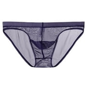 kpoplk Mens Underwear Men's Padded Enhancing Underwear Rounderbum Brief(Purple,3XL)