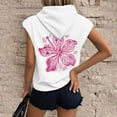 thumbnail image 7 of Hpapadks Womens Tankini Tops Plus Size Print Sleeveless Loose Hooded Sweatshirt Blouse Top Camisole Tops for Women White XXL, 7 of 7