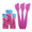 Pink, variant on Pana 10 Pieces Large Cosmetic Sample Spatulas for Facial Cream Mask Spatula or Mixing -  Pink