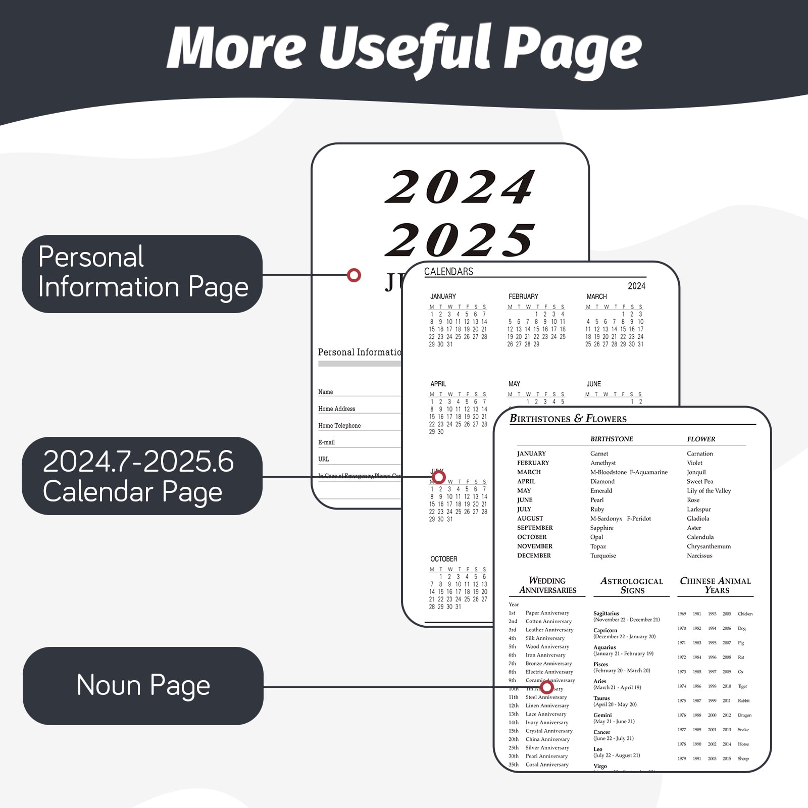 IDOMIK 2024 Planner July 2024- June 2025 Weekly/Monthly Planner Project Management Tools(194 sheet)