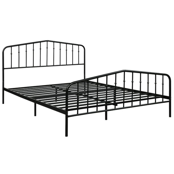 Costway Queen Size Metal Bed Frame, Can You Put A Mattress On Metal Bed Frame