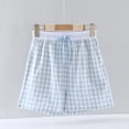 thumbnail image 2 of Umfun Women's Plaid Skirt Elastic Drawstring Waist Casual Summer Skirt with Pockets, 2 of 7