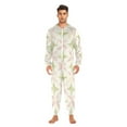 thumbnail image 3 of FORMRS Onesies Pajama for Adults Unisex Hoodie Winter Jumpsuit One Piece Sleepwear, Sizes S-2XL, Pastel Pink Geometric, 3 of 7