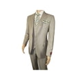 thumbnail image 4 of Men Suit BERLUSCONI Turkey 100% Italian Wool Super 180's 3pc Vested #Ber13 Beige, 4 of 10