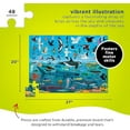 thumbnail image 3 of Crocodile Creek Above + Below 48-Piece Jigsaw Floor Puzzle - Fun Floor Puzzles for Kids Ages 4-8 - Heavy-Duty Shaped Box for Storage - Sea and Sky - 18 x 24 inches Finished, 3 of 7