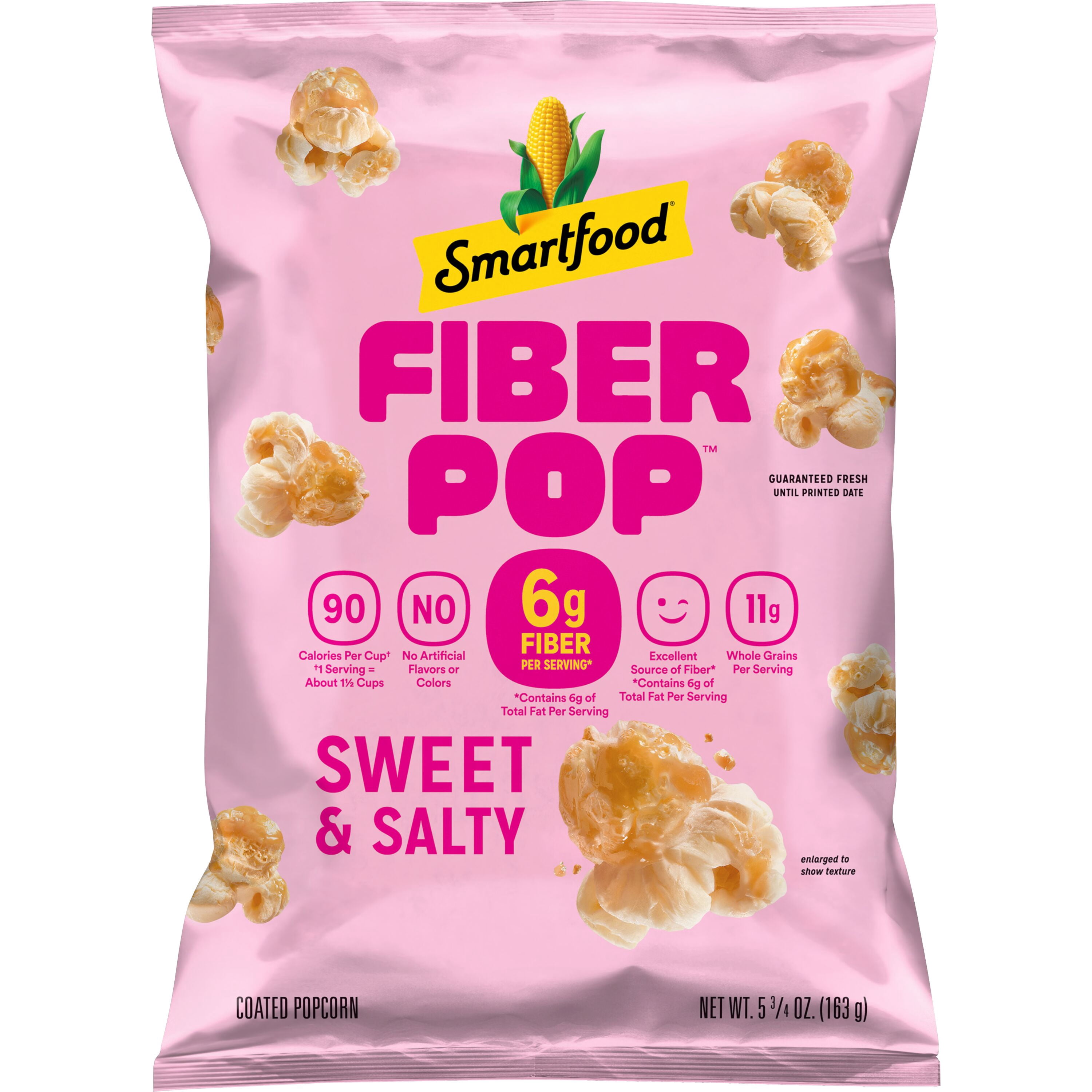 (3 pack) SmartFood FiberPop Sweet & Salty 5.75OZ