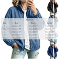 thumbnail image 3 of uublik Womens Denim Jacket Dark Blue Casual Long Sleeve Zip Up Denim Jacket Fall Coat, 3 of 7