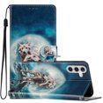 thumbnail image 2 of Wallet Case for Samsung Galaxy A14 5G with Colorful Painting Pattern Luxury PU Leather Magnetic Flip Folio Cover, Soft Silicone Shockproof Card Slots Holder Kickstand Protective Case,Wolf, 2 of 8