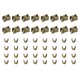 thumbnail image 1 of 16 Juegos de Cremallera Deslizantes Unique Bargains Topes e Inferiores Tono Bronce #5, 1 of 6
