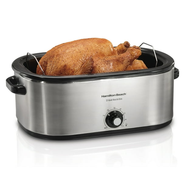 Hamilton Beach 22 Quart Roaster Oven, Fits 28 lb Turkey, Stainless Steel, 32229R