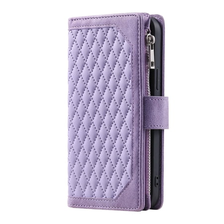 Dteck for Google Pixel 8 Wallet for Women Men Case, Wallet with Card Holder Zipper Pocket PU Leather Kickstand Wrist Strap Magnetic Flip Leather Shockpoof Silicone Full Cover Case,Purple