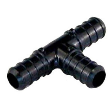 - 0.75 x 0.75 x 0.75 ft. Black Plastic Fresh Water Tee
