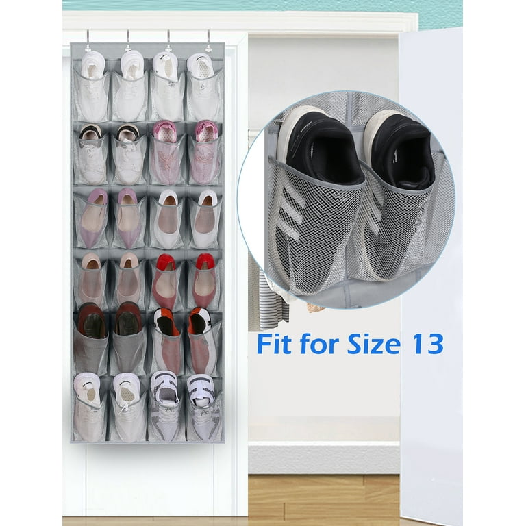 Misslo over the door shoe organizer 24 large mesh pockets sale