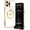 White, variant on for iPhone 13 Pro Case Magnetic Version Compatible with MagSafe with Full Camera Lens Protection Reinforced Corners Cute Love Heart Soft TPU Electroplate Edge Bumper Cute Cover for Women, Black