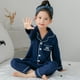 thumbnail image 2 of Pijamas para niñas Primavera y otoño Manga larga Niños Delgados Grandes Niños Princesa Niñas Traje de casa Solapa Ropa exterior, 2 of 6
