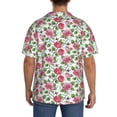 thumbnail image 7 of Goofa Flower Printed Men's Casual Short-sleeved Shirt,Lightweight Breathable Button-down,Summer Casual men's top,Versatile Fashion shirt-Large, 7 of 7