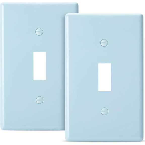 Bates- Blue Light Switch Plates, 2 Pack, Blue Light Switch Cover Plate
